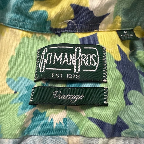 Gitman Bros. Vintage Hawaiian Print Shirt – Men’s Medium – Blue Green Yellow - Picture 6 of 6